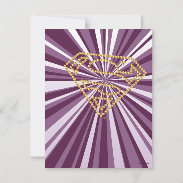 Carte De Correspondance Supergirl Studded S-Shield (Devant)