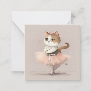 Carte De Correspondance Sweet ballerine kitty