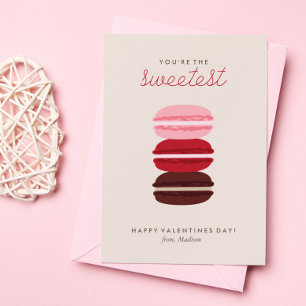 Carte De Correspondance Sweet Macarons Enfants Salle de classe Valentine