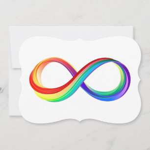 Carte De Correspondance Symbole d'infinité arc-en-ciel stratifié