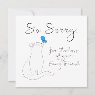 Carte De Correspondance Sympathie pour chat animal
