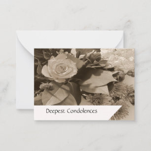 Carte De Correspondance Sympathie vintage aux Roses Blanches