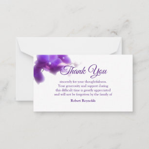 Carte De Correspondance Sympathy Funeral Floral & Photo Merci