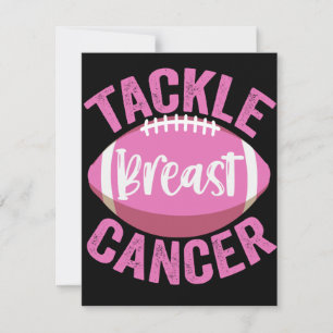 Carte De Correspondance Tacker Cancer du sein Drôle Football Sensibilisati