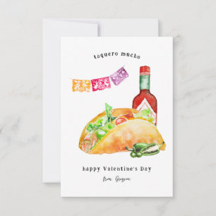Carte De Correspondance Te Quiero Mucho Taco et Sauce Piquante Saint-Val