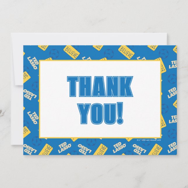 Carte De Correspondance Ted Lasso | Croyez le Motif de signe et de balle (Devant)