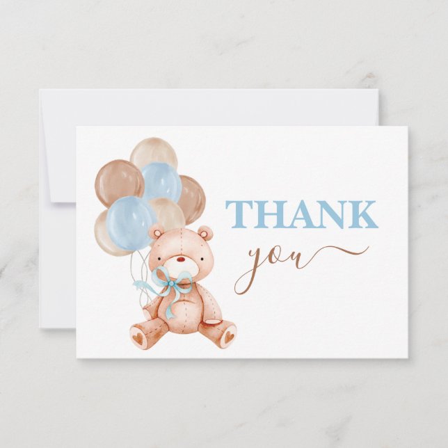 Carte De Correspondance Teddy Bear merci (Devant)