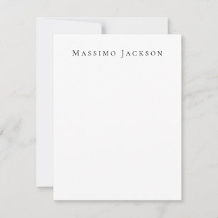 Carte De Correspondance Tendance Noir & Blanc Moderne Créatif Simple