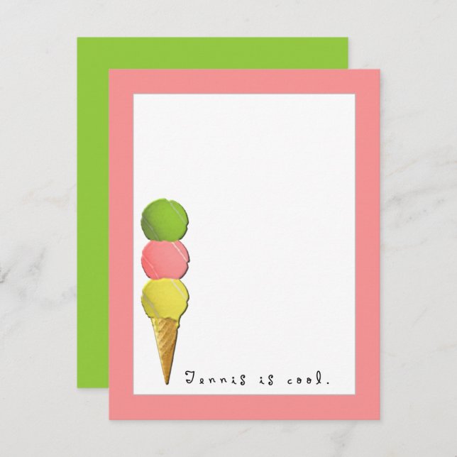 Carte De Correspondance Tennis (Devant / Derrière)