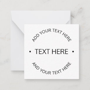 Carte De Correspondance Texte modifiable simple et moderne Blanc et noir