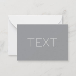 Carte De Correspondance Texte simple à 3 dimensions Gray