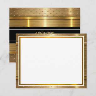 Carte De Correspondance Texture de feuille d'or métallique moderne élégant