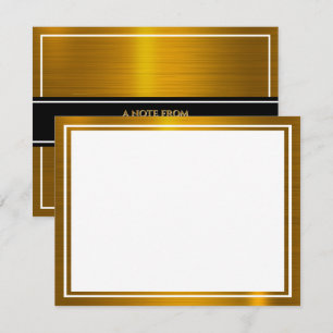 Carte De Correspondance Texture de feuille d'or métallique moderne élégant