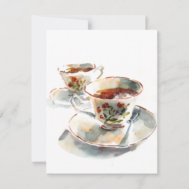 Carte De Correspondance Thé pour deux (Devant)