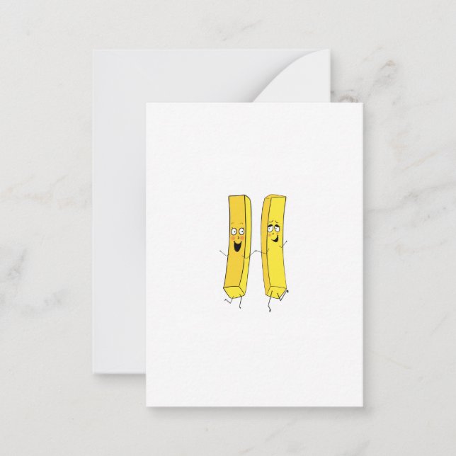 Carte De Correspondance Thème frites, chips (Devant)