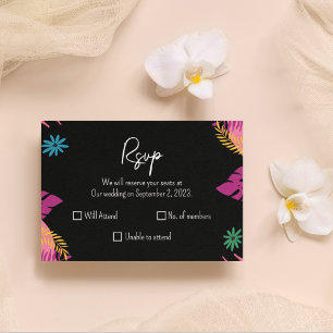 Carte De Correspondance Thème noir RSVP