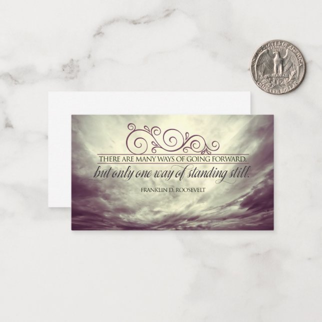 Carte De Correspondance Theodore Roosevelt Citation Inspirationnelle "Debo (Devant/Arrière en situation)