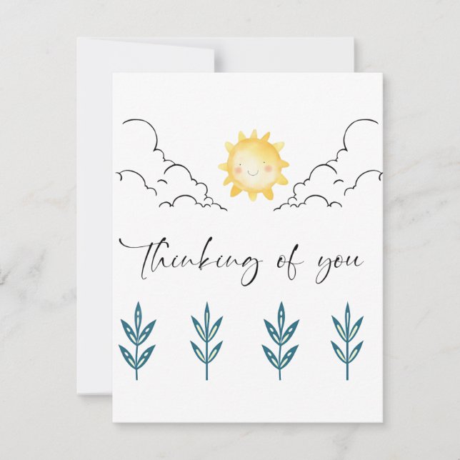 Carte De Correspondance Thinking of you Flat Note Card (Devant)