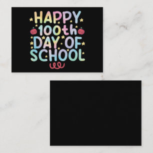 Carte De Correspondance Tie Dye Happy 100e jour d'école Enseignant Élève