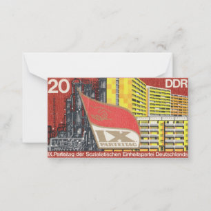 Carte De Correspondance Timbre postal rétro République démocratique allema