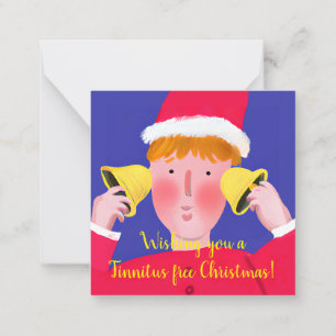 Carte De Correspondance Tinnitus gratuit Noël cloches à sonnettes à oreill
