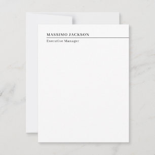 Carte De Correspondance Titre de nom minimaliste moderne professionnel sim