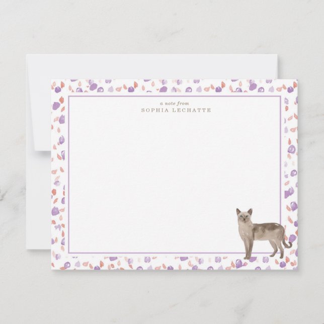 Carte De Correspondance Tonkinese Chat Papeterie personnalisée (Devant)