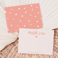 Tourbillonnant Retro Merci Coeur rose