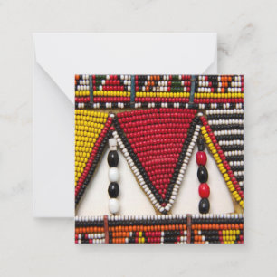 Carte De Correspondance Travail de perles tribal Maasai