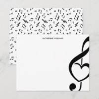 Treble Clef Heart Music Note personnalisée