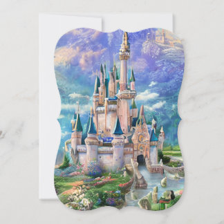 Carte De Correspondance Triptyque de Château Whimsale Ultra Détaillé