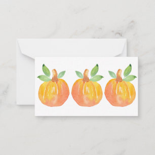 Carte De Correspondance Trois Citrouilles aquarelle 2