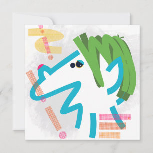 Carte De Correspondance Troll Abstrait Modern Art Note Card