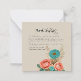 Carte De Correspondance Tropical Blues & Greens Eco Beach Merci