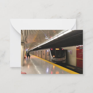 Carte De Correspondance TTC Toronto Subway Lawrence Station Note Card
