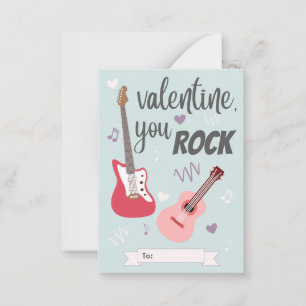 Carte De Correspondance Tu Rock classe Saint Valentin