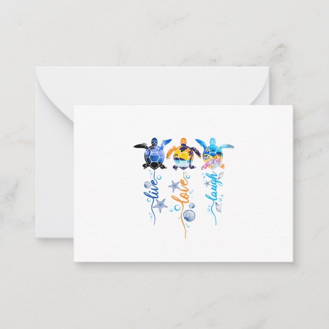 Carte De Correspondance Turtle Live Love Lauder (Devant)