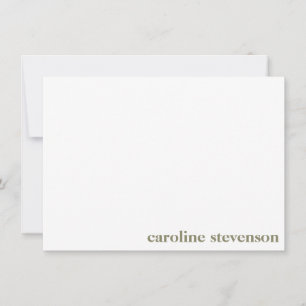Carte De Correspondance Typographie classique minimaliste Personnalisée Ve