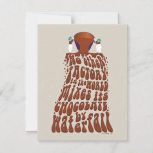 Carte De Correspondance Typographie de la cascade de chocolat de Willy Won