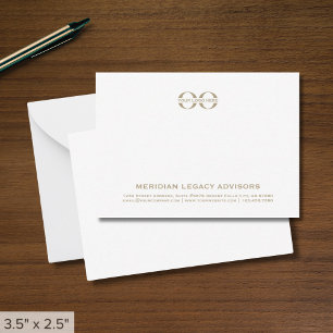 Carte De Correspondance Typographie minimaliste or du logo de l'entreprise