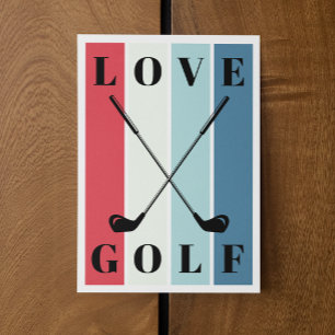 Carte De Correspondance Typographie moderne simple Golf Blond
