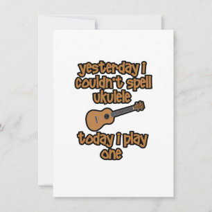 Carte De Correspondance Ukulele Original Drôle