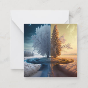 Carte De Correspondance Un jour en hiver