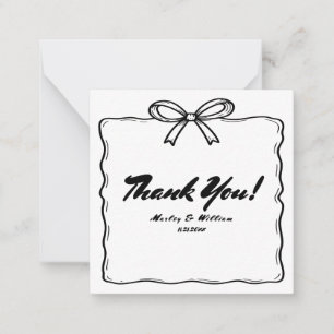 Carte De Correspondance Un Merci budgétaire Mariage capricieux
