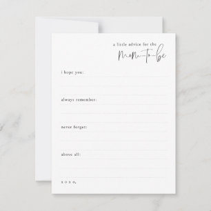 Carte De Correspondance Un petit conseil pour la future maman