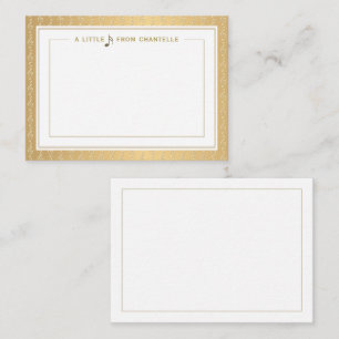 Carte De Correspondance Un Petit Note Musique Note Embossée Treble Clef