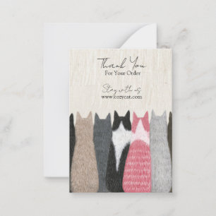 Carte De Correspondance Un rassemblement coloré de chats confortables Merc