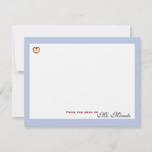 Carte De Correspondance Une Apple Un Jour De Papeterie Personnalisée