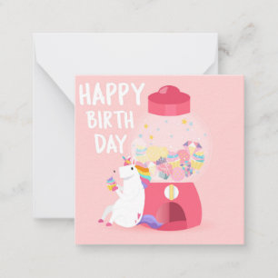 Carte De Correspondance Unicorn Joyeux anniversaire
