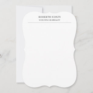 Carte De Correspondance Unique minimaliste moderne